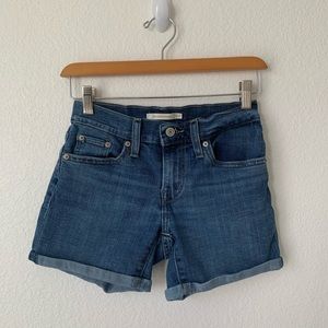 Levi’s Mid Length Denim Cuffed Shorts